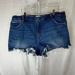 Abercrombie & Fitch The Cutoff Short High Rise Size 20/35 Jean Short Denim Blue